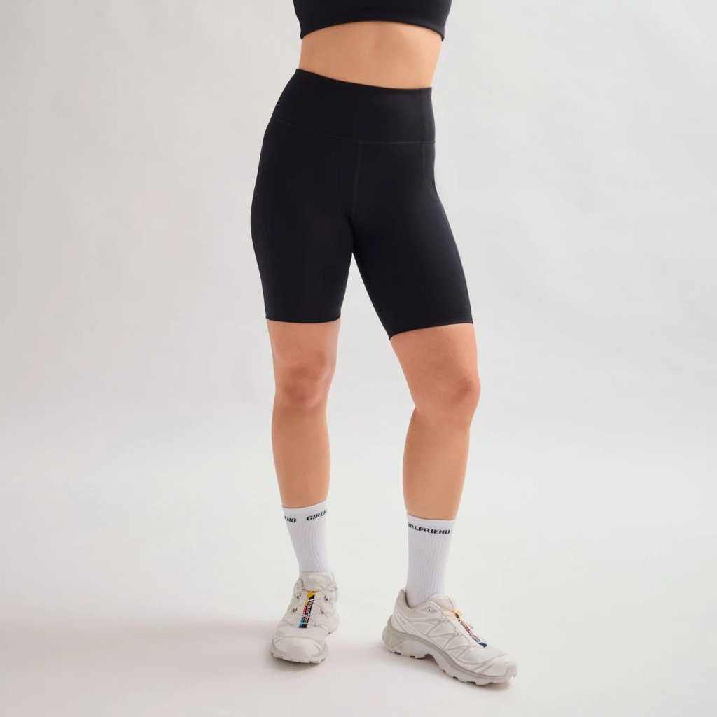 Girlfriend Collective Compressive High Rise Bike Short 8.5" Inseam Black M Nwt